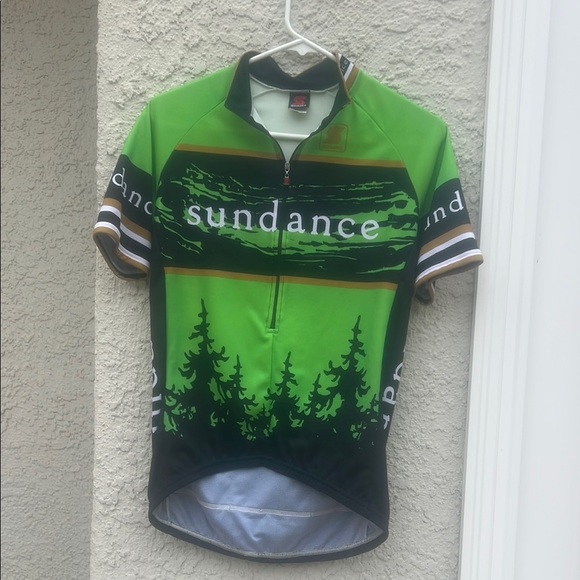 Squadra Tops - Squadra Sundance Green Black Tree Design Cycle Jersey Men's Size XL